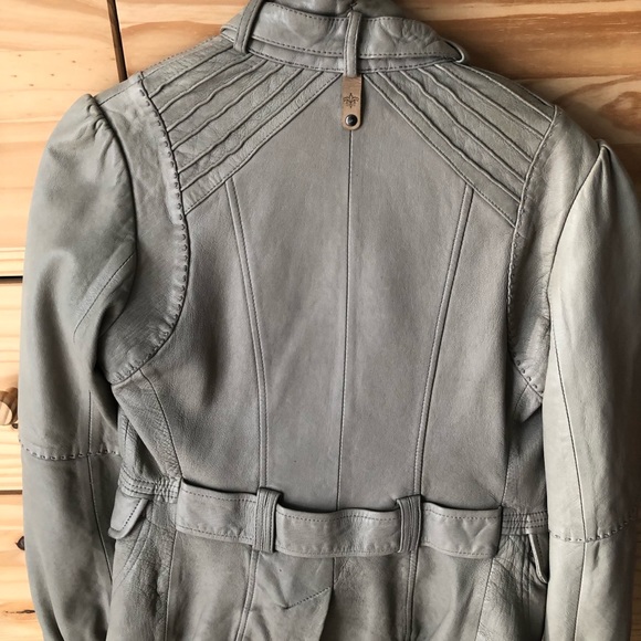 COPY - Mackage lamb leather jacket Grey-green - Picture 6 of 15